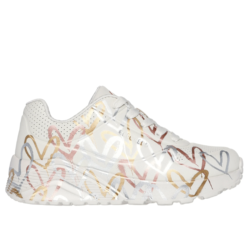 Chaussures Skechers Street™ x JGoldcrown : UNO Lite – Metallic Love (Enfant)