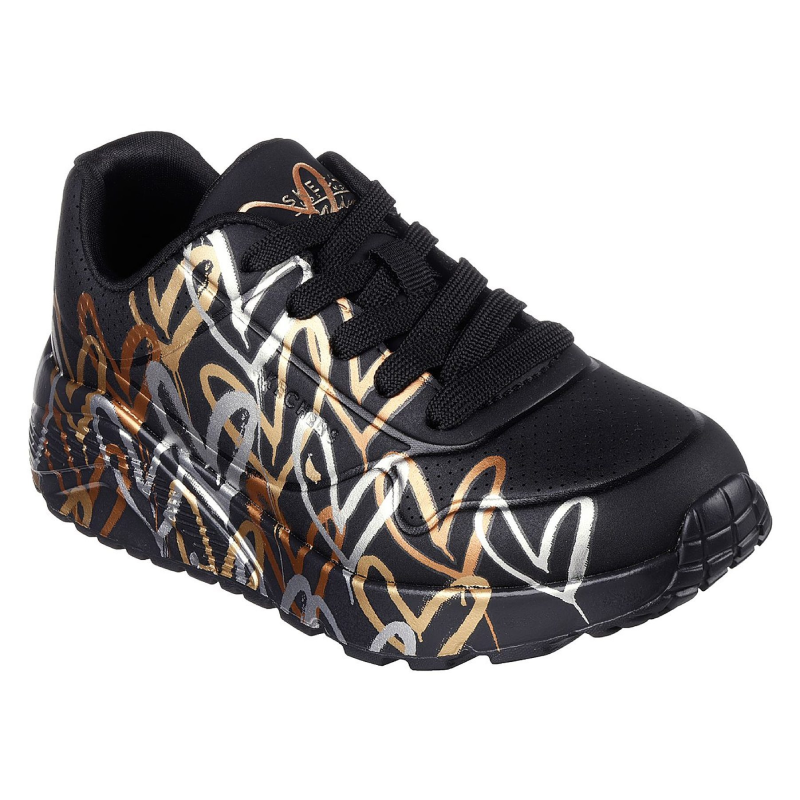 Chaussures Skechers Street™ x JGoldcrown : UNO Lite – Metallic Love (Enfant)