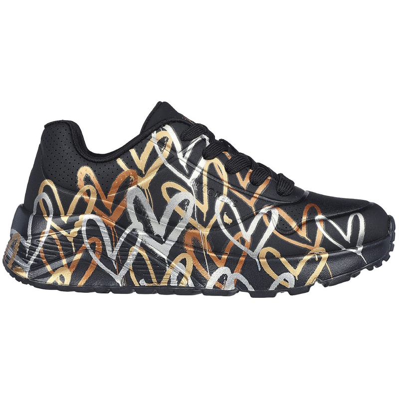 Chaussures Skechers Street™ x JGoldcrown : UNO Lite – Metallic Love (Enfant)