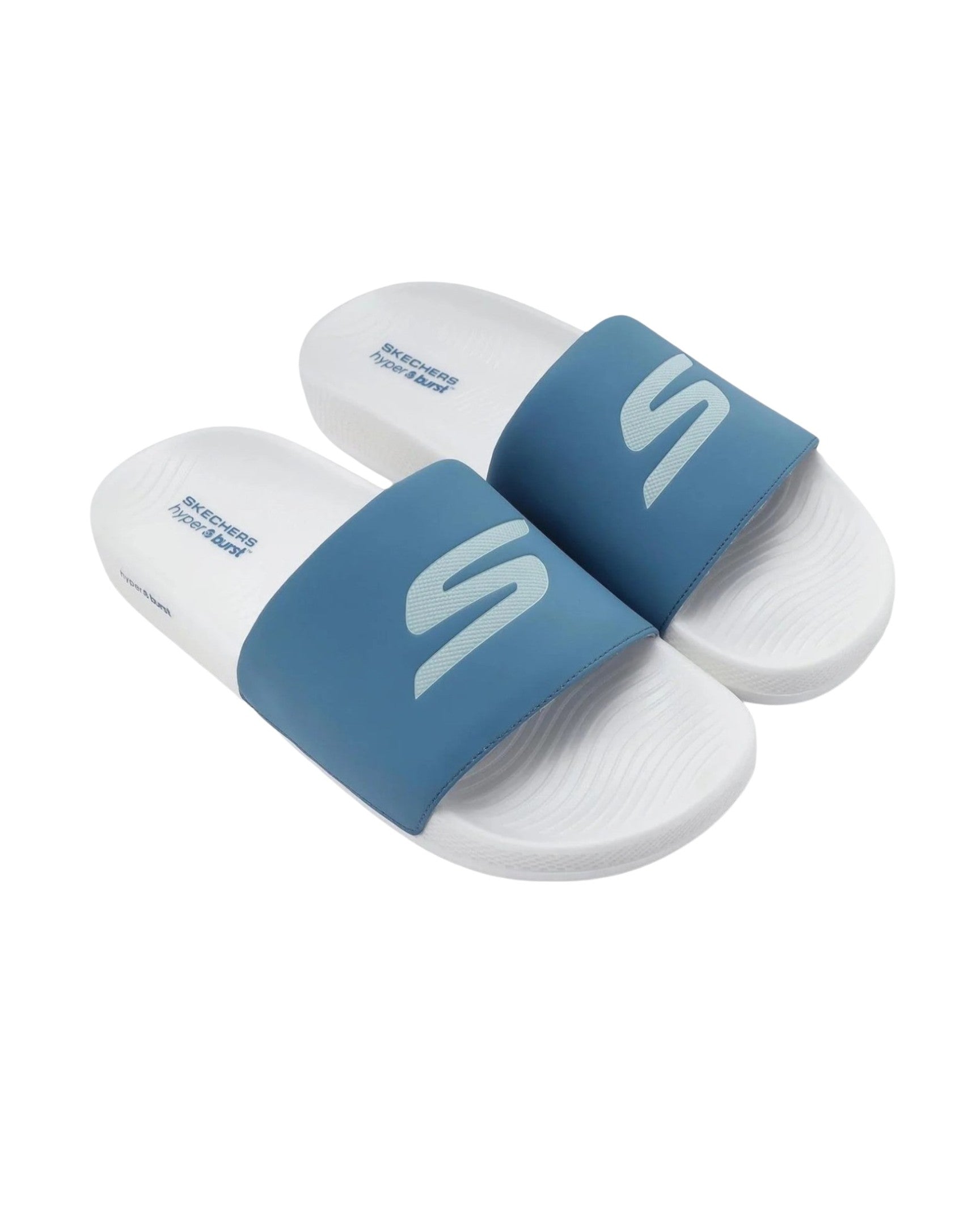 Claquettes Skechers Hyper Slide – Deriver (Homme) WHITE blue